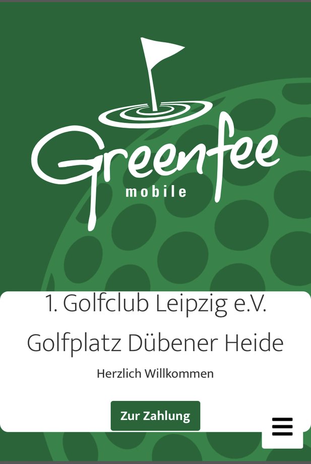 Greenfee als Gastspieler mobil bezahlen