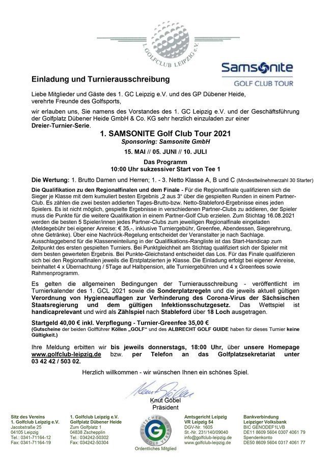 Ausgabe 15/2021 - Erste Leipziger Golfpost